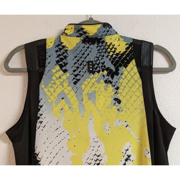 Women's JAMIE SADOCK 1/4 Zip Sleeveless Snakeskin Print Golf Dress M - Picture 8 of 14
